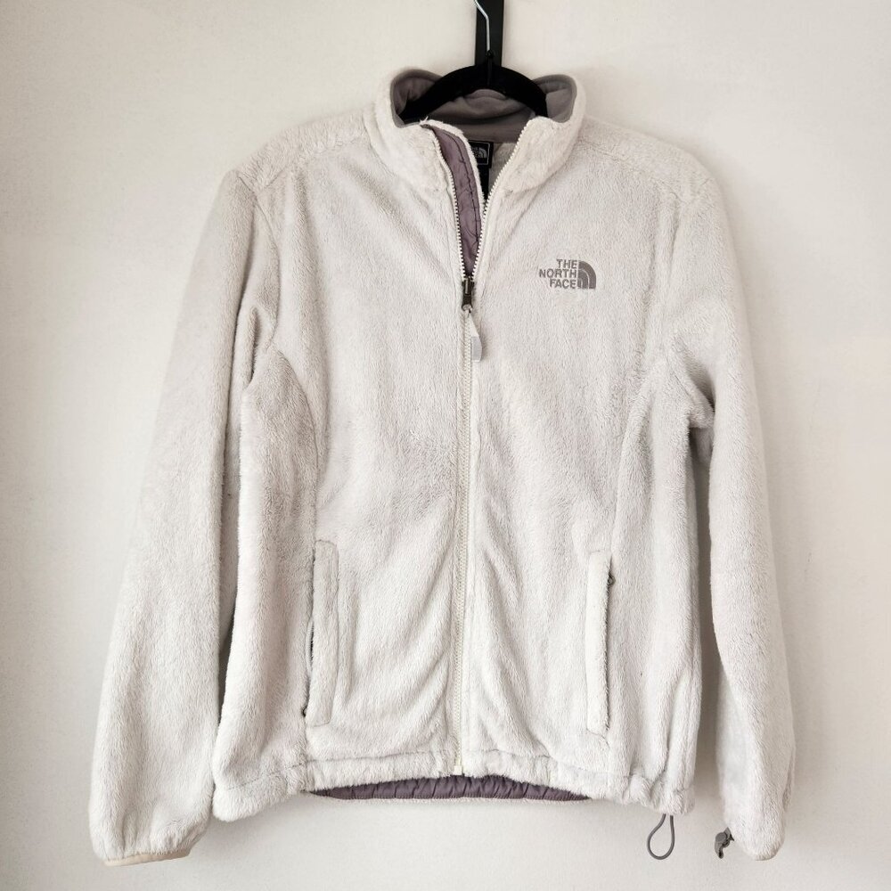 The North Face TNF White Osito Fleece Jacket Full Zip Hiking Camping Women's M